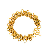 Lyra Bold Weave Bracelet – 18K Gold Plated