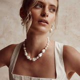 Kirra Pearl Hoop Earrings