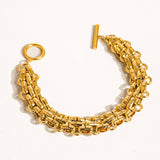 Lyra Bold Weave Bracelet – 18K Gold Plated