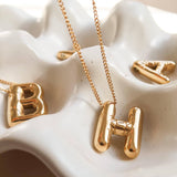 18K Gold Balloon Alphabet Necklace