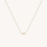 888 Angel Number Necklace. 18K gold-plated, hypoallergenic & tarnish-resistant, featuring a CZ stone