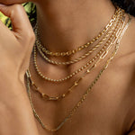 Carrie Link Gold Necklace Layered Look