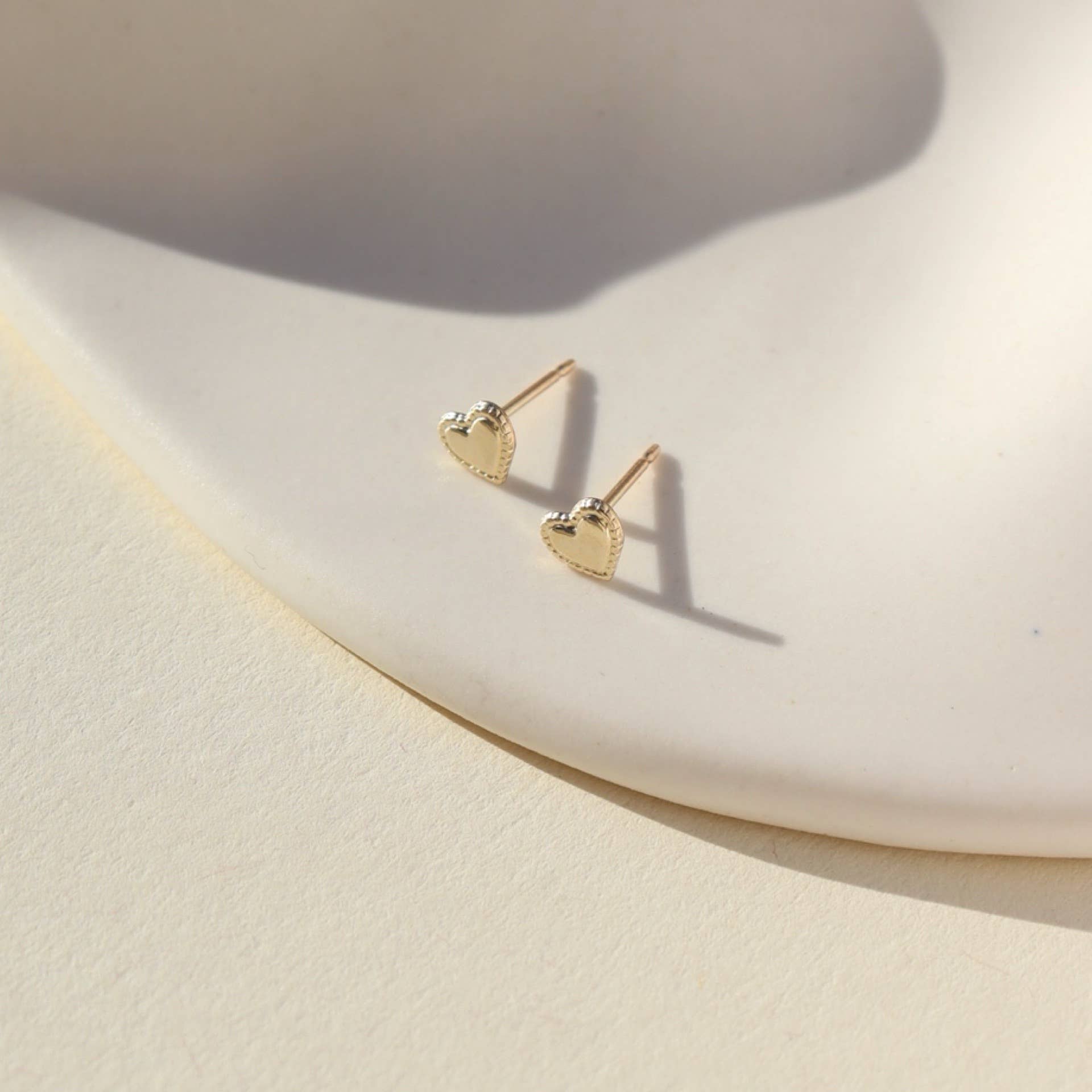 Darling Heart Stud Earrings – 14K Gold Fill,