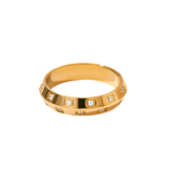 Empress Crystal Studded Ring – Gold or Silver