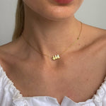 Gold necklace 444 angel number chocker style hypoallergenic and tarnish free 