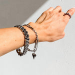 Heart Bracelet. silver, hypoallergenic & tarnish-resistant—featuring a delicate heart charm.