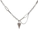 Heart Gold Necklace. Silver, hypoallergenic & tarnish-resistant, featuring a delicate heart charm