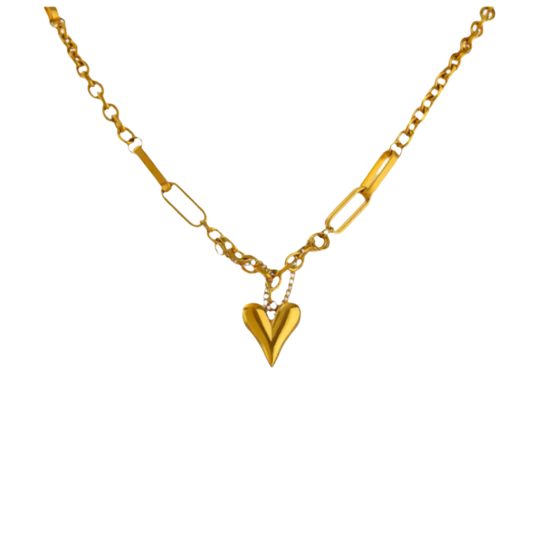 Heart Necklace. 18K gold-plated, hypoallergenic & tarnish-resistant