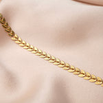 Herringbone Choker Necklace. Gold-plated, hypoallergenic & tarnish-resistant