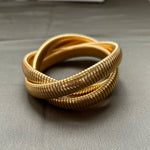 Infinity Multi-Layered Bracelet. 18K gold-plated modern statement jewellery 