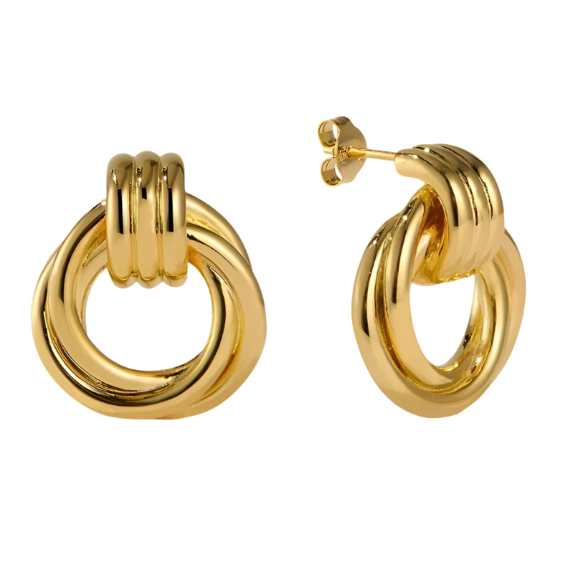 Jane Statement Earrings. 18K gold-plated, hypoallergenic & lightweight