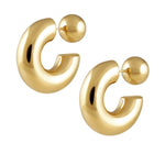 Kelly Tube Hoop Earrings gold