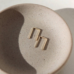 Mini Staple Earrings – 14K Gold Fill, Minimalist Everyday Style