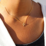Grace Bow Charm Necklace – 14K Gold Fill, Feminine & Elegant