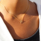 Grace Bow Charm Necklace – 14K Gold Fill, Feminine & Elegant