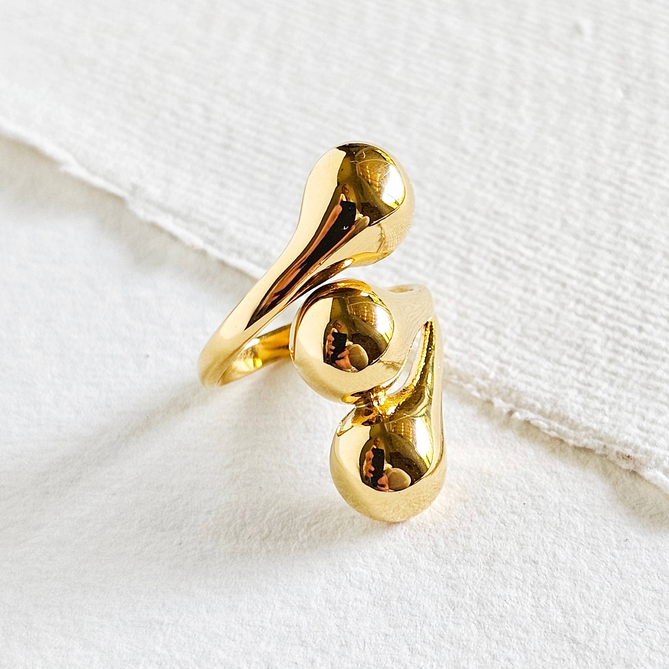 Modern Wrap Orb Ring adjustable ring