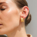 Nova Statement Hoop Earrings – 18K Gold Plated, Bold & Elegant