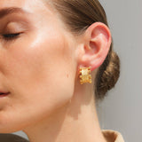 Nova Statement Hoop Earrings – 18K Gold Plated, Bold & Elegant