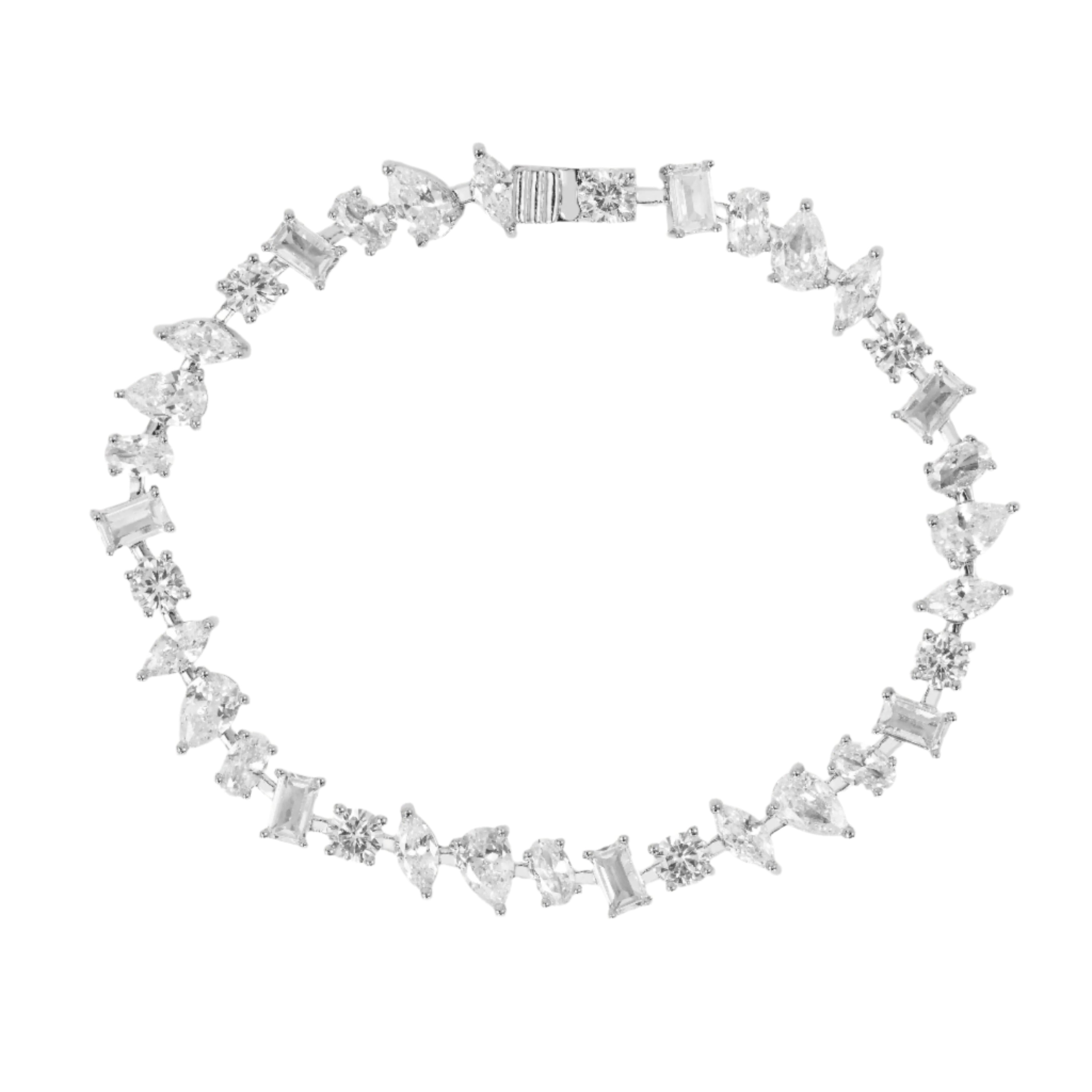 Pamela Bracelet. Silver-plated, hypoallergenic & tarnish-resistant, featuring dazzling CZ stones