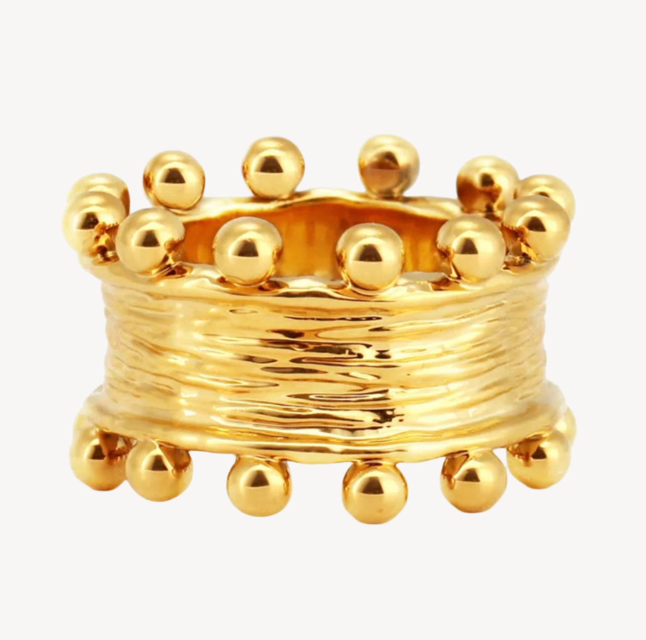 Raina Studded Ring. 18K gold-plated, waterproof, tarnish-resistant & hypoallergenic