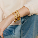 minimalist style Stackable Gold Bracelet  