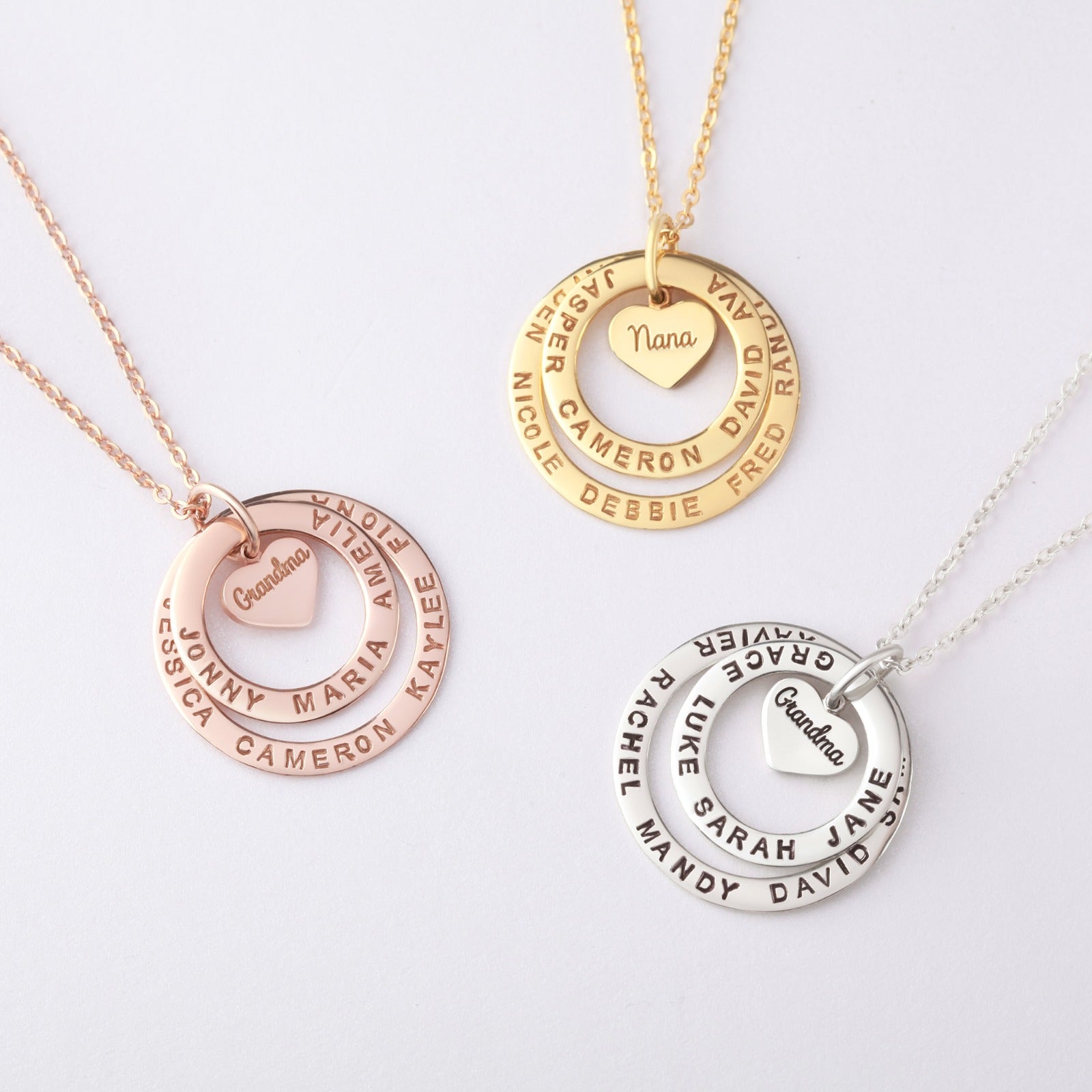 Two_rings_and_pendant_personalised_jewellery_gold_rose_gold_and_silver