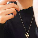 18K Gold Balloon Alphabet Necklace