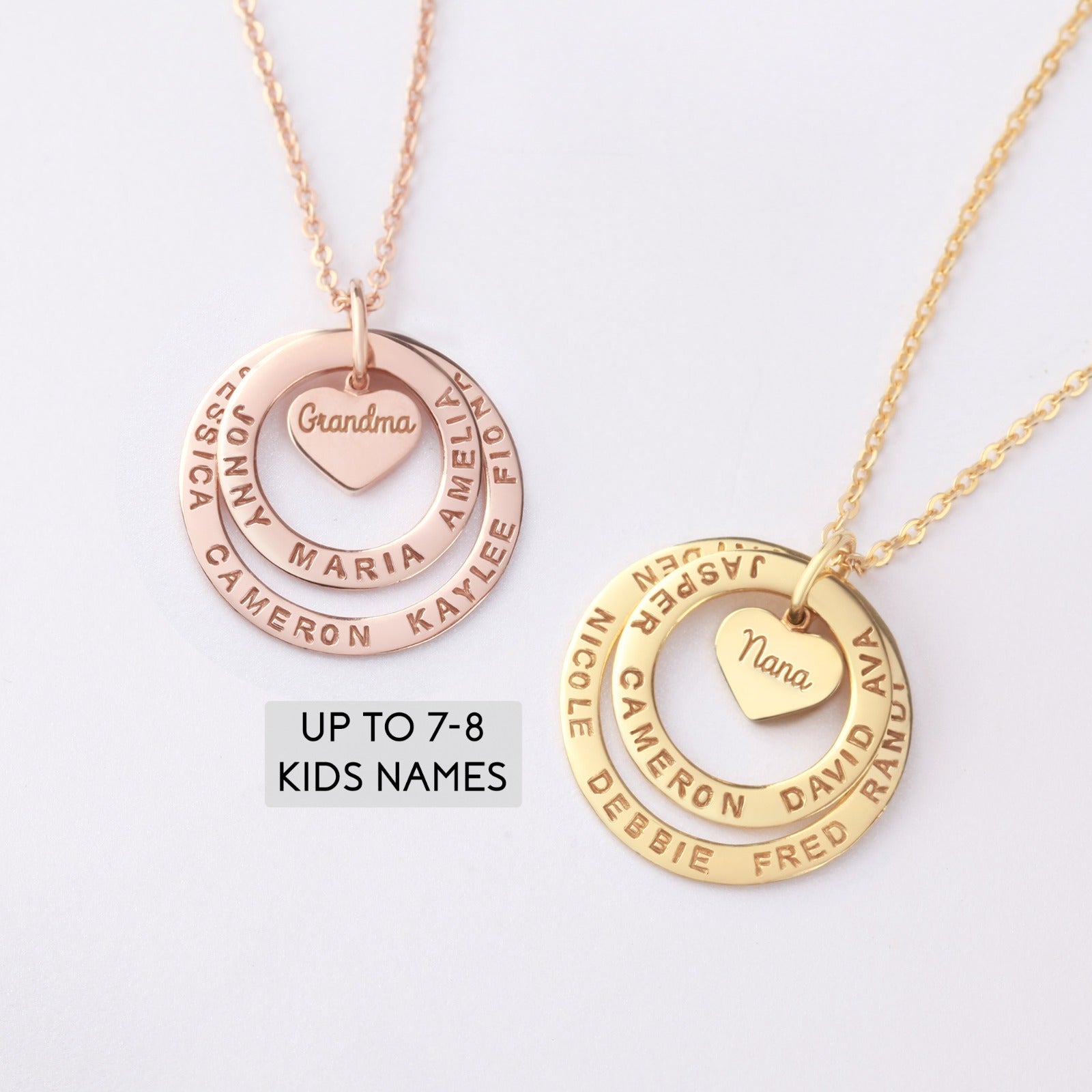 grandmother jewellery up to 8 kids names